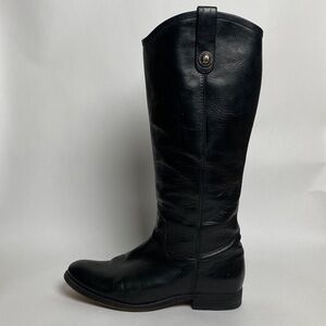 FRYE Melissa Real LEATHER Button Tall Knee Riding Equestrian Boots Sz 7.5 7 1/2